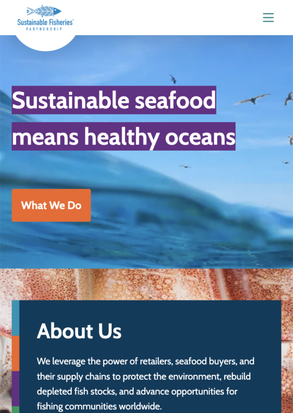 Sustainable seafood means healthy oceans